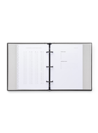 Compact Binder Planner interior  conversion chart and month goals view