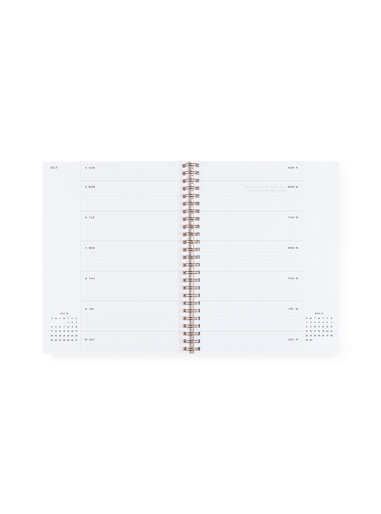 Weekly Grid Planner interior two-week spread