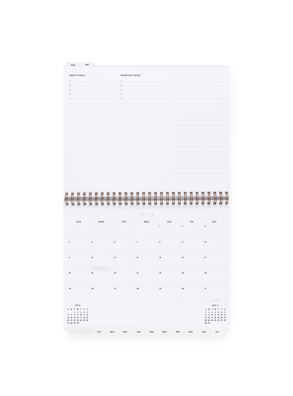 Appointed 26-27 Weekly Task Planner Month View