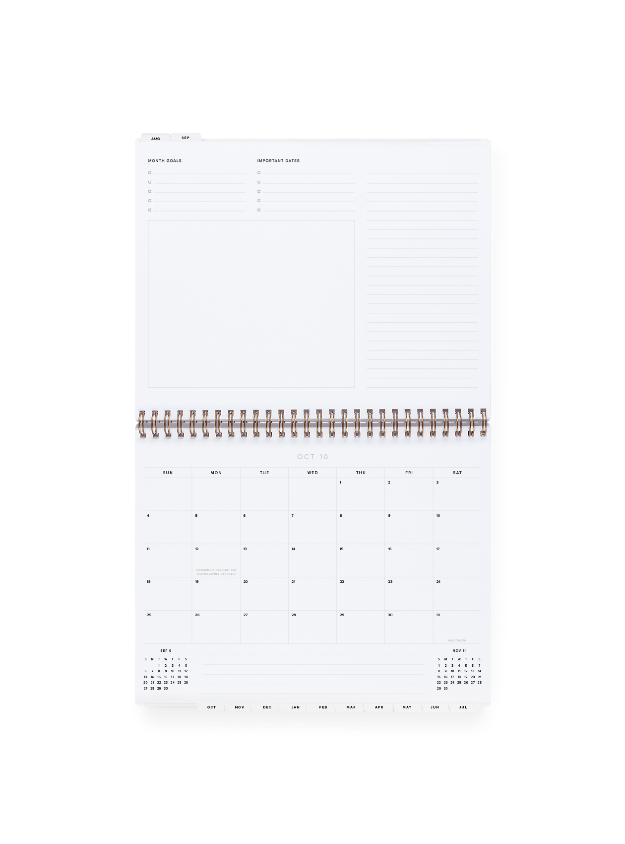 Appointed 26-27 Weekly Task Planner Month View