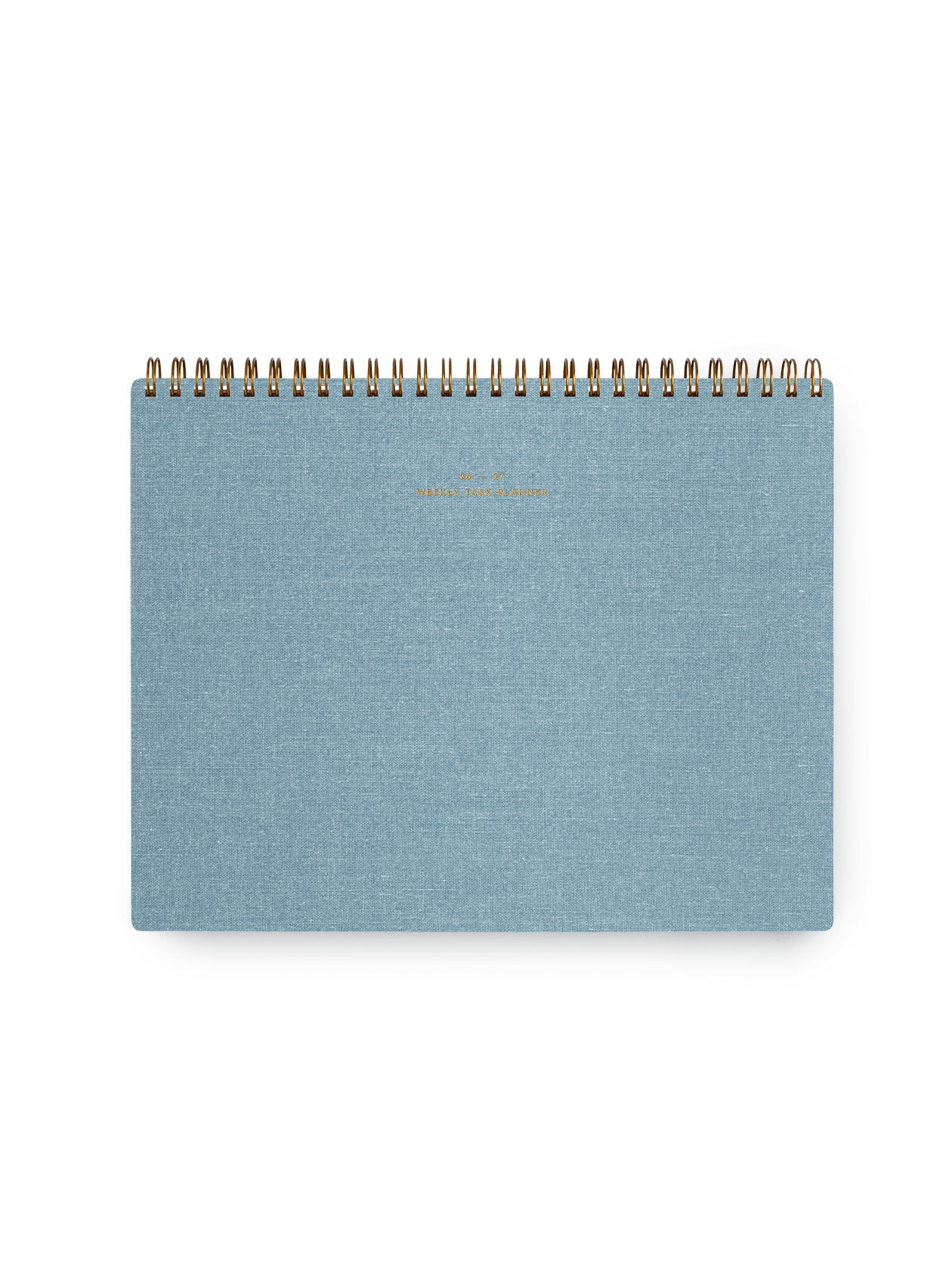 Appointed 26-27 top-bound Weekly Task Planner with brass wire-o binding and gold foil details || Chambray Blue
