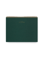 Appointed 26-27 top-bound Weekly Task Planner with brass wire-o binding and gold foil details || Hunter Green