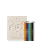 The Creative Sketchbook Set including The Guided Sketchbook and Caran D’Ache Colored Pencils