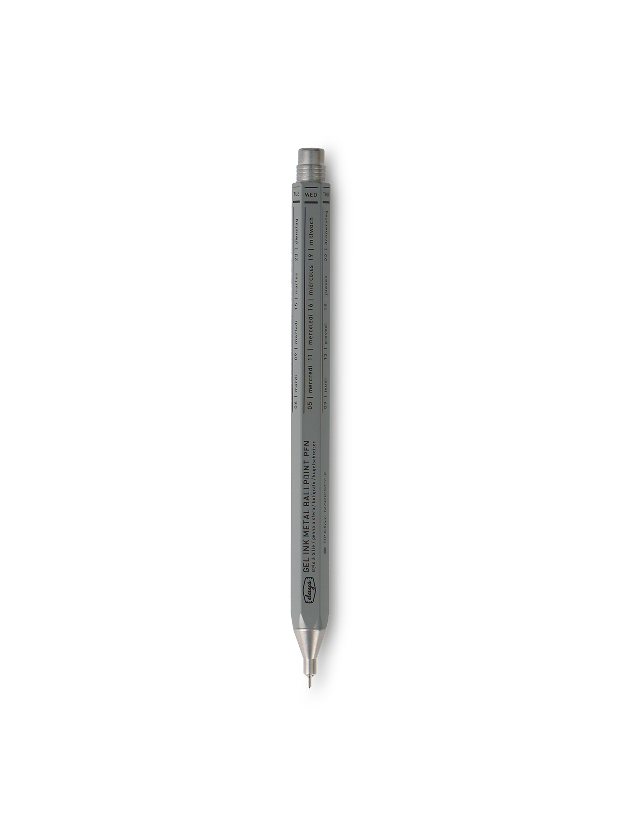 Mark'style metal ballpoint pen front || Gray