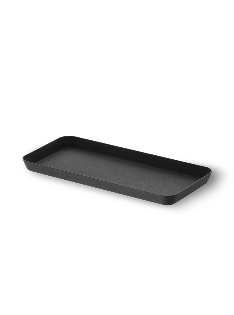 Yamazaki Vanity Tray Black Steel Appointed