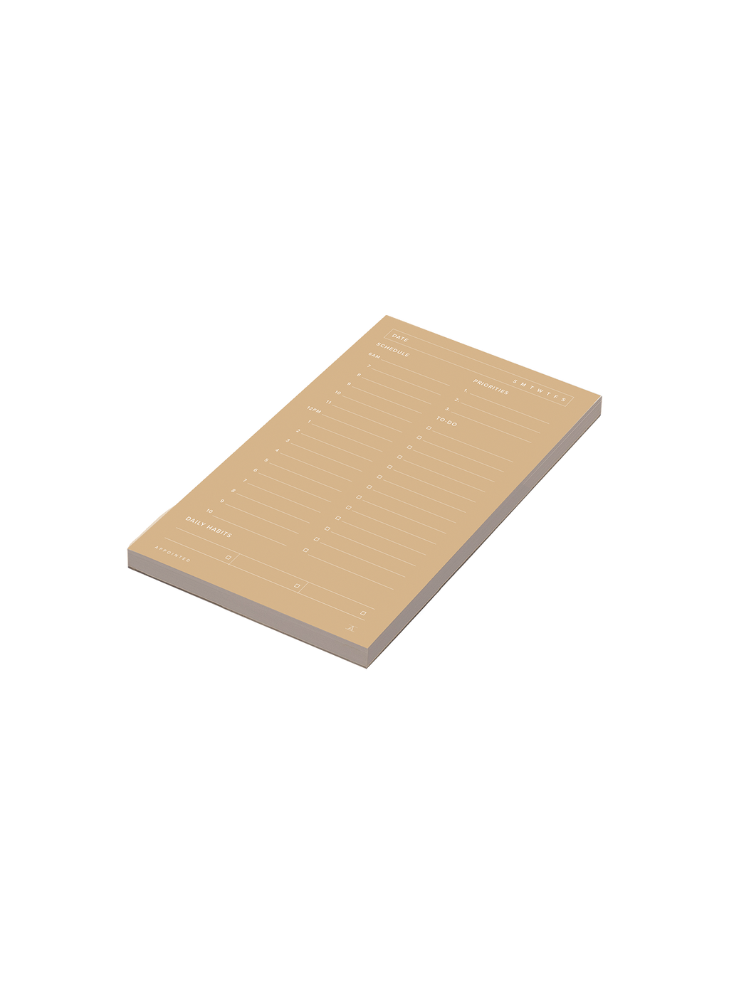 Daily Task Pad angled in Beige || Beige