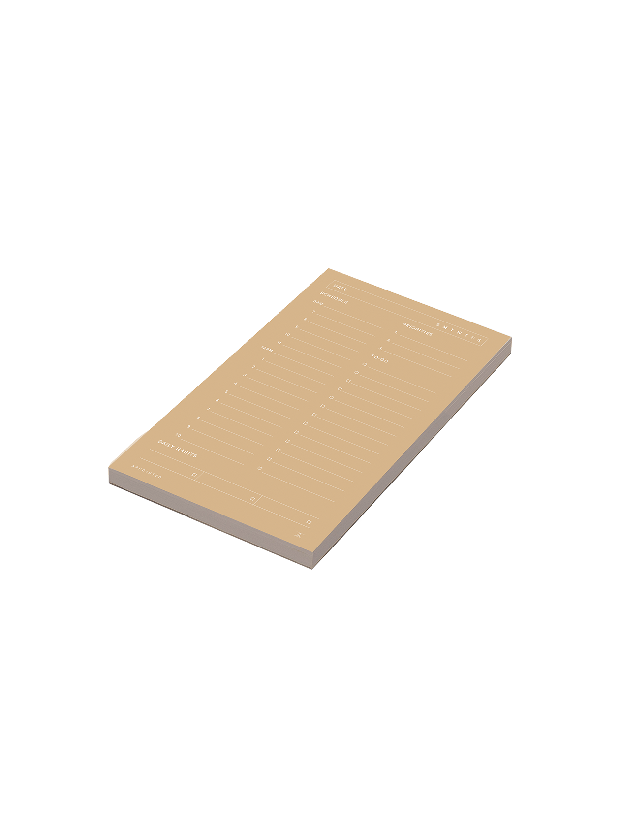 Daily Task Pad angled in Beige || Beige