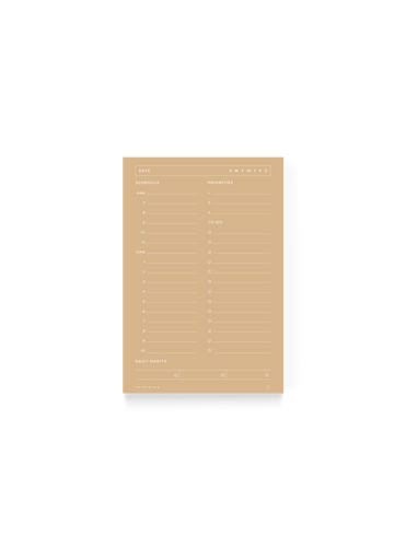 Daily Task Pad in Beige || Beige