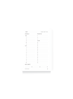 Daily Task Pad in White || White