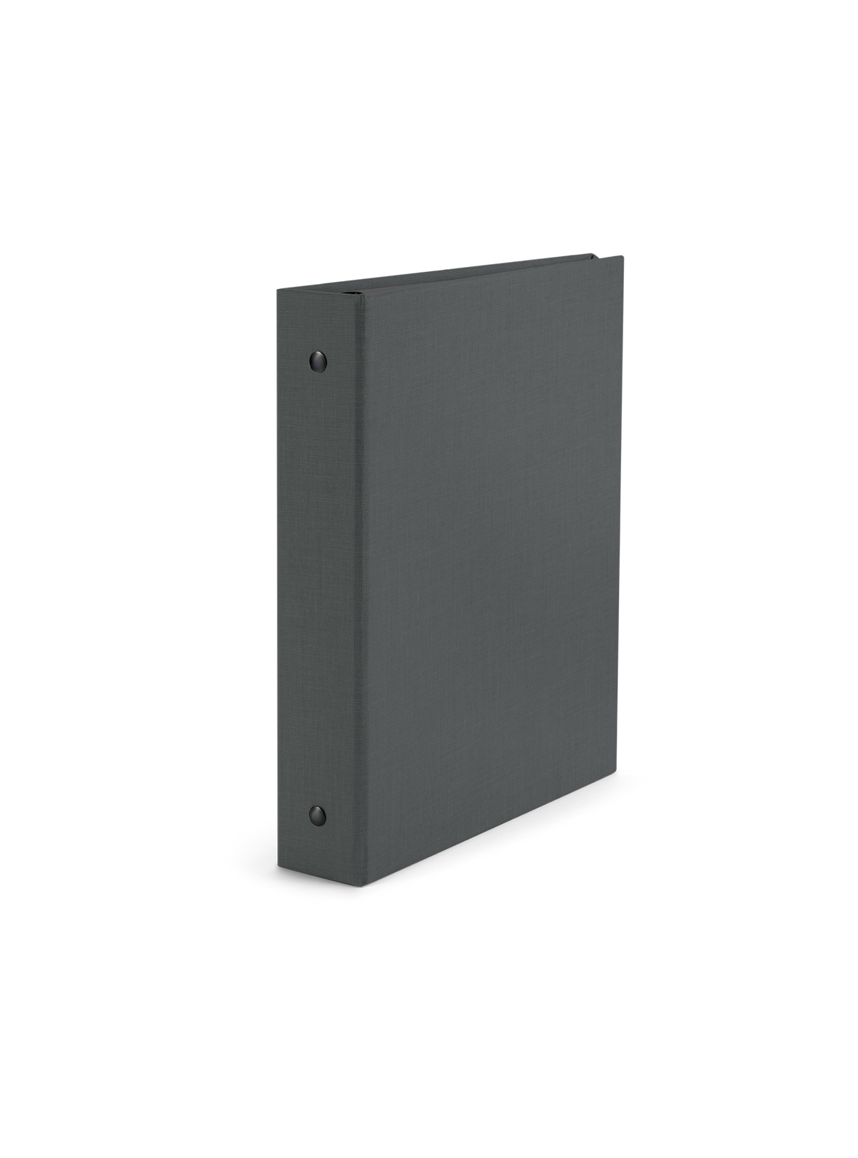 Compact Binder Planner in Charcoal Gray standing side view || Charcoal Gray