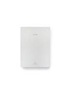 Correspondence set top view with notes in gold foil