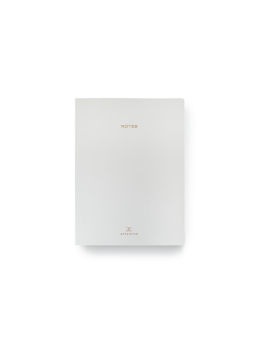 Correspondence set top view with notes in gold foil