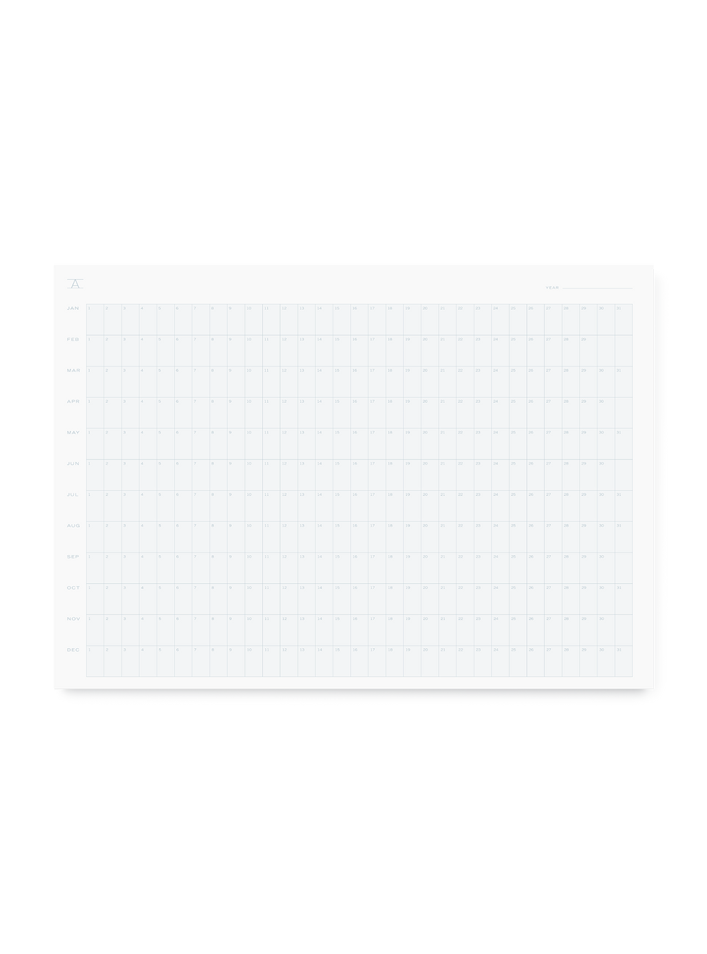 Appointed Undated Annual Planning Calendar || Chambray Blue