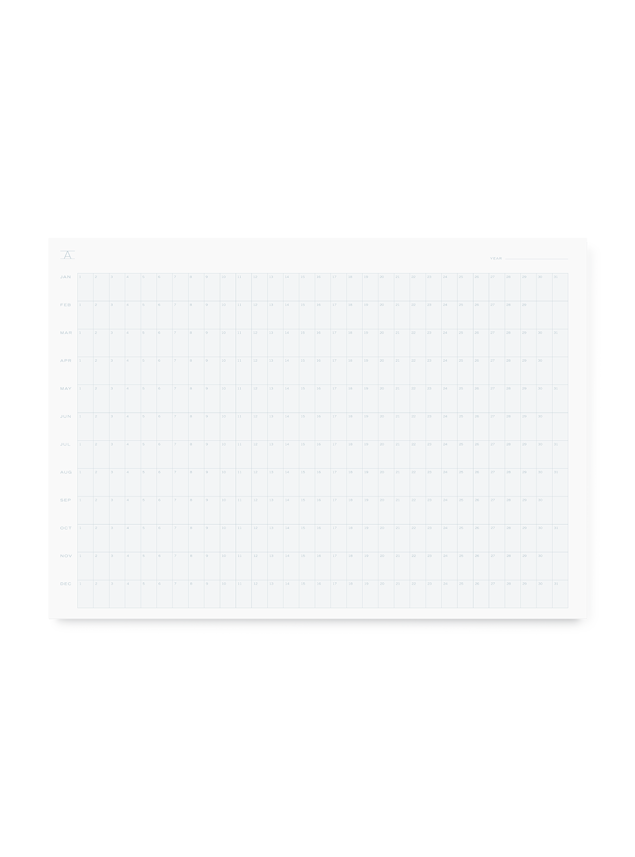 Appointed Undated Annual Planning Calendar || Chambray Blue