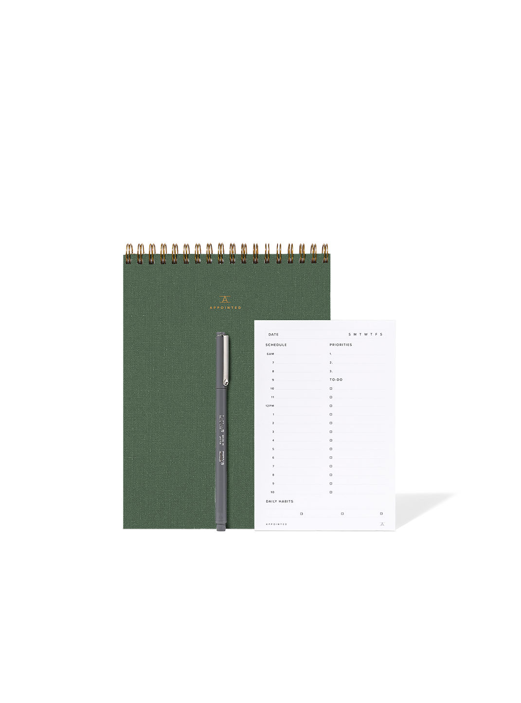 Appointed Daily Desk Set || Fern