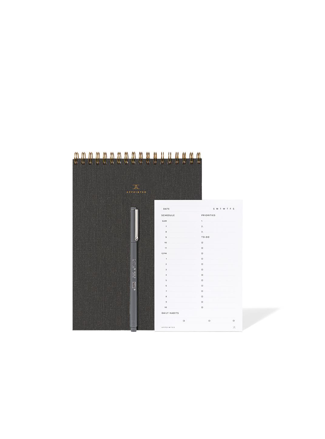 Appointed Daily Desk Set || Charcoal