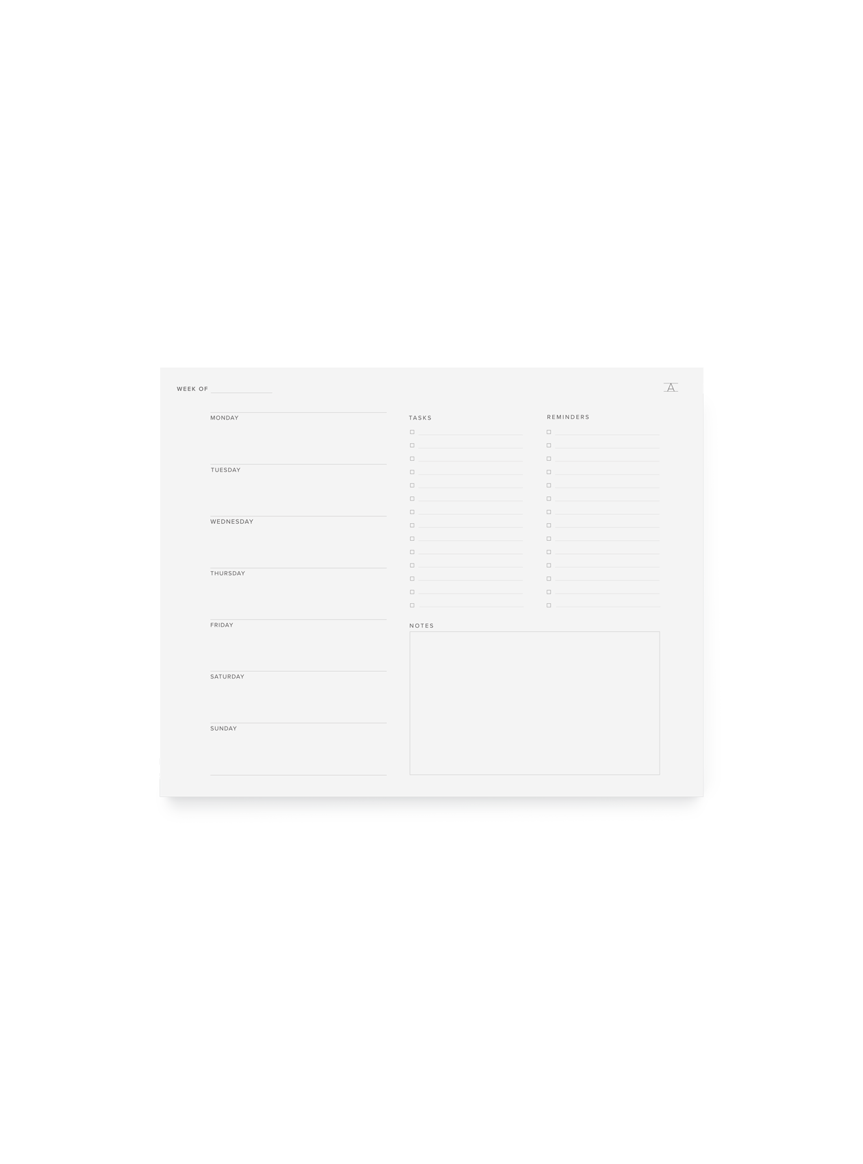 Appointed Weekly Task Pad