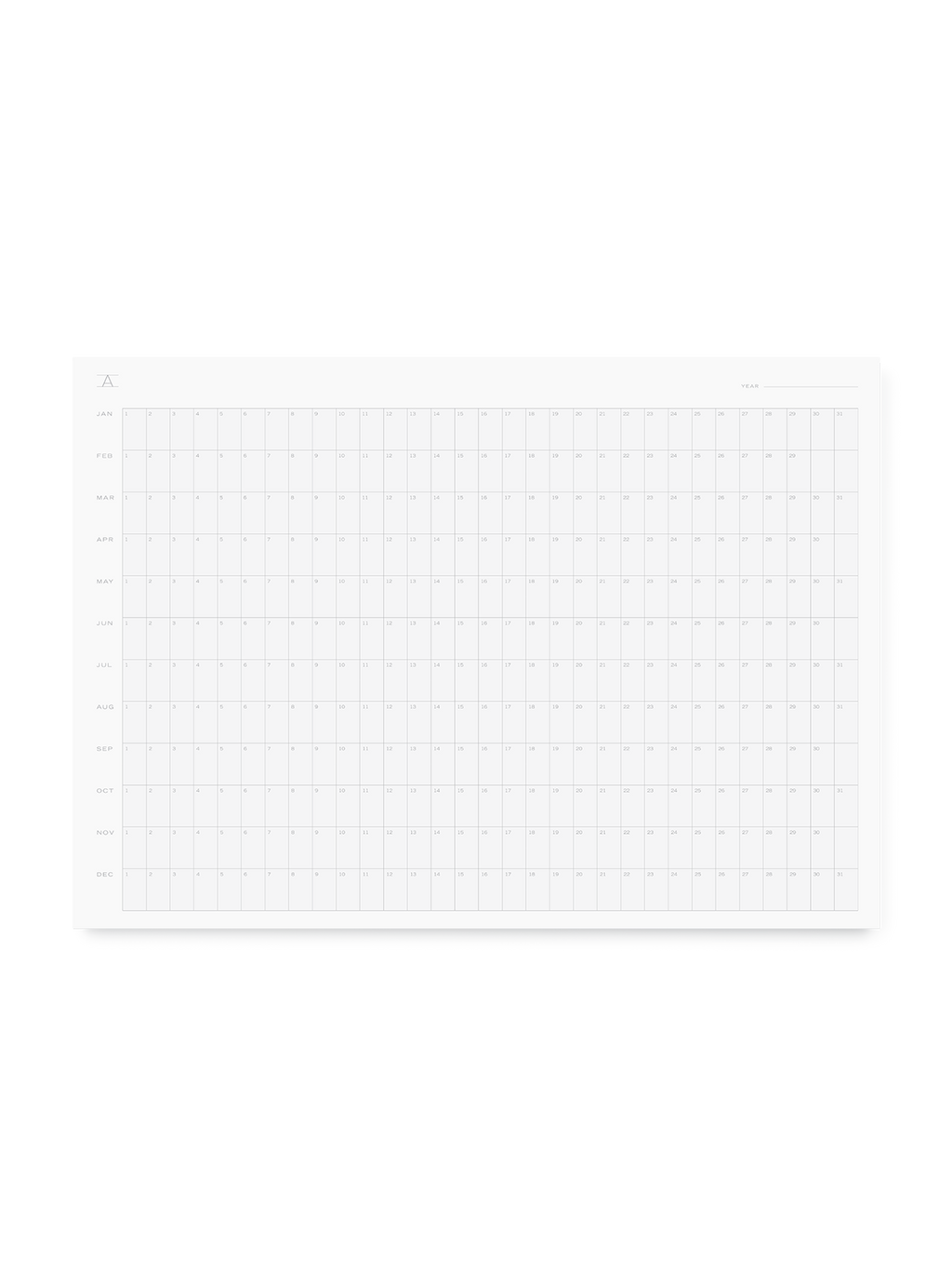 Appointed Undated Annual Planning Calendar || Dove Gray