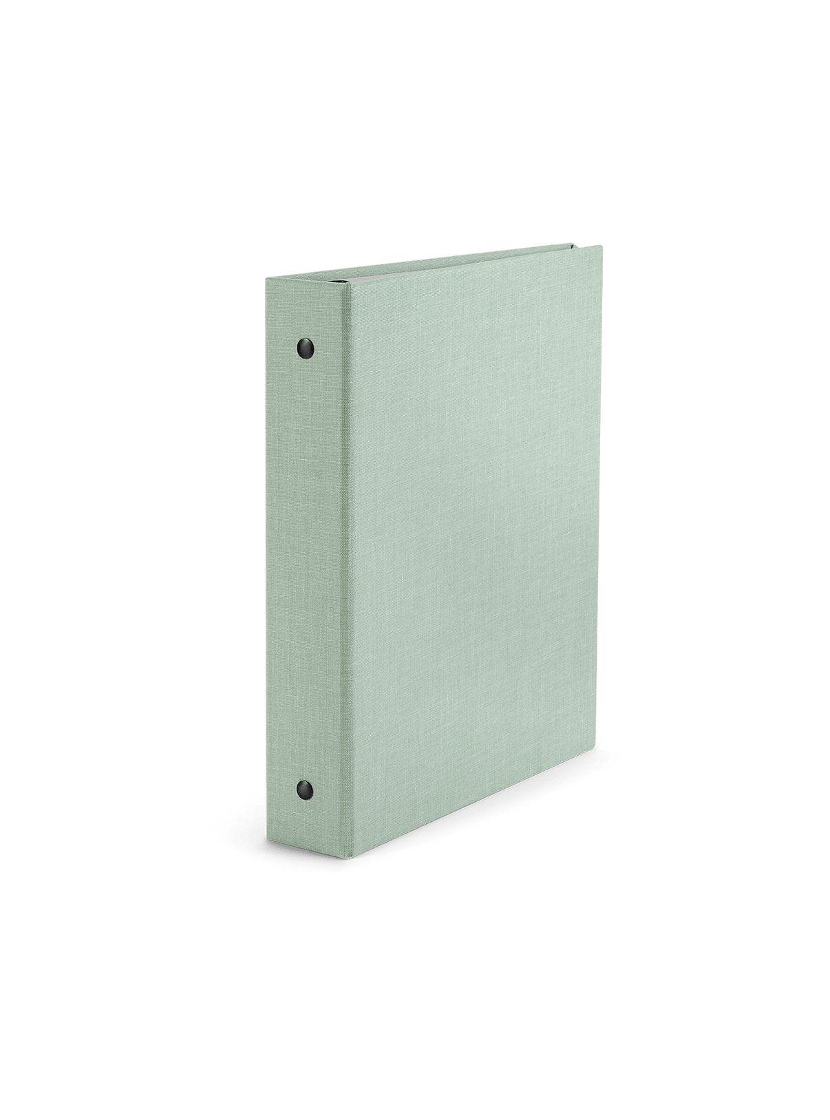Compact Binder Planner in Mineral Green standing side view