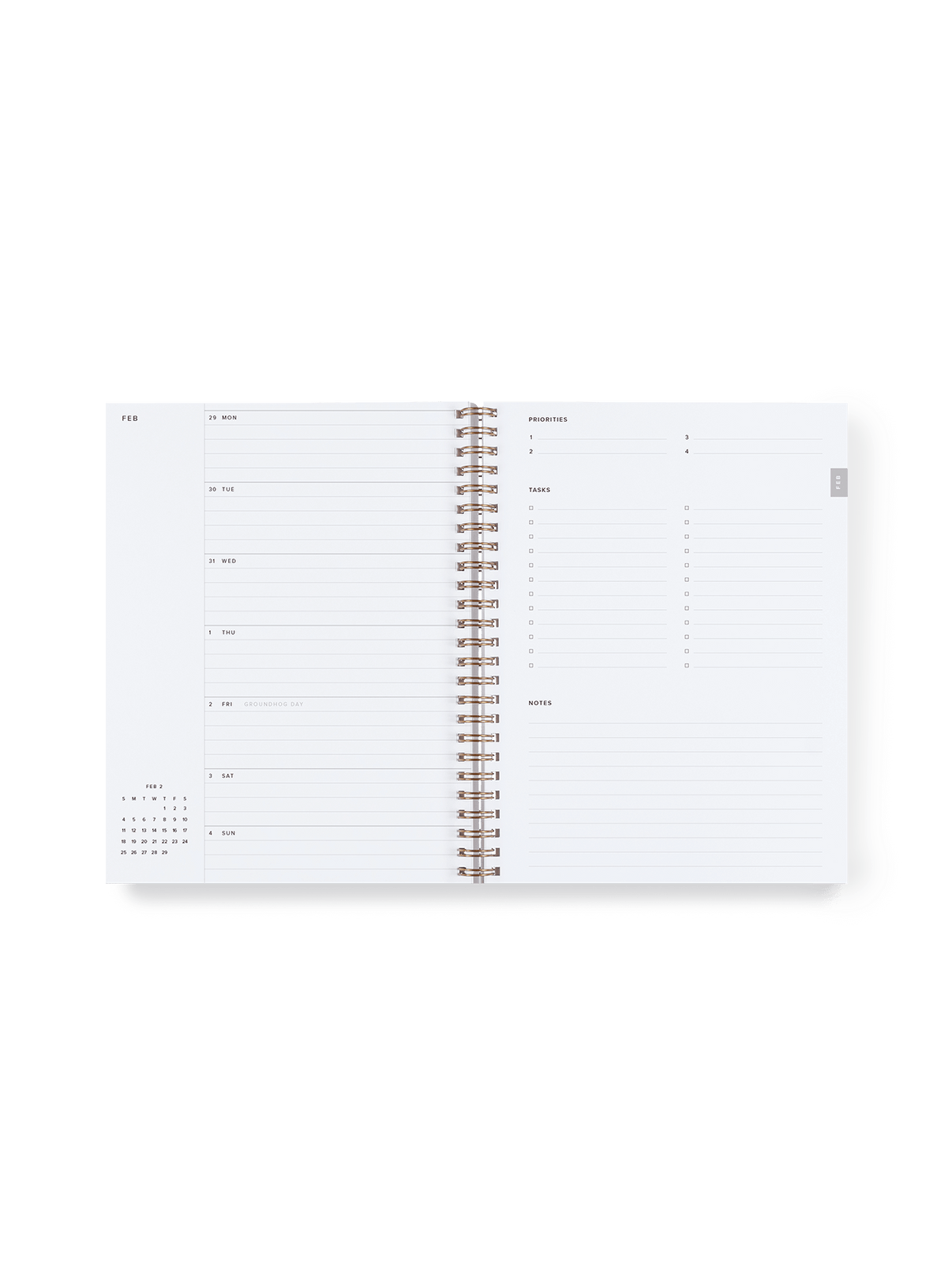 Compact Task Planner interior weekly spread