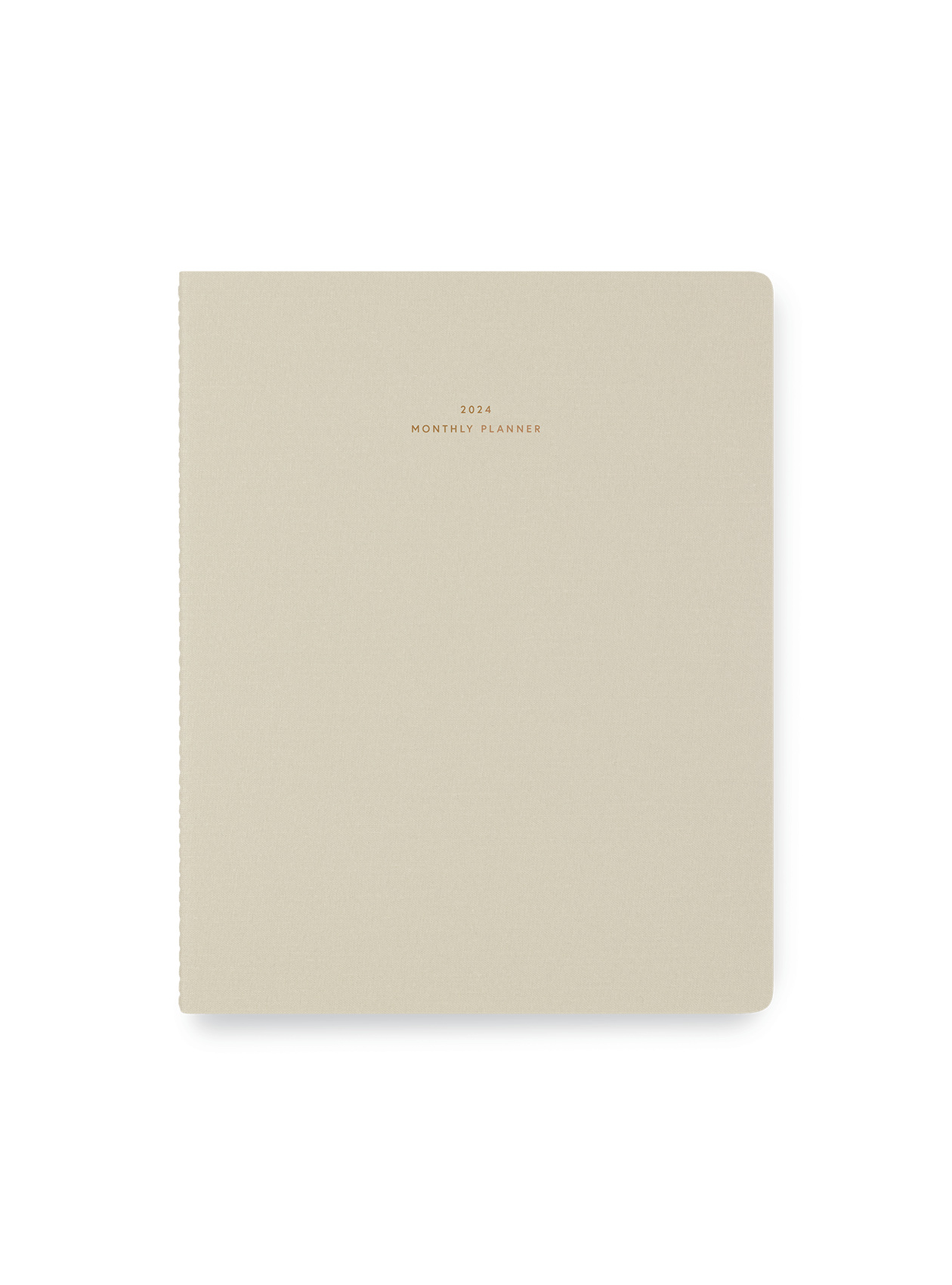 Monthly Planner in Natural Linen cover view || Natural Linen