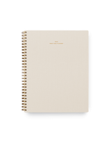 The Appointed 2024 Year Task Planner in Natural Linen with brass wire-o binding, foil details, and textured bookcloth covers || Natural Linen