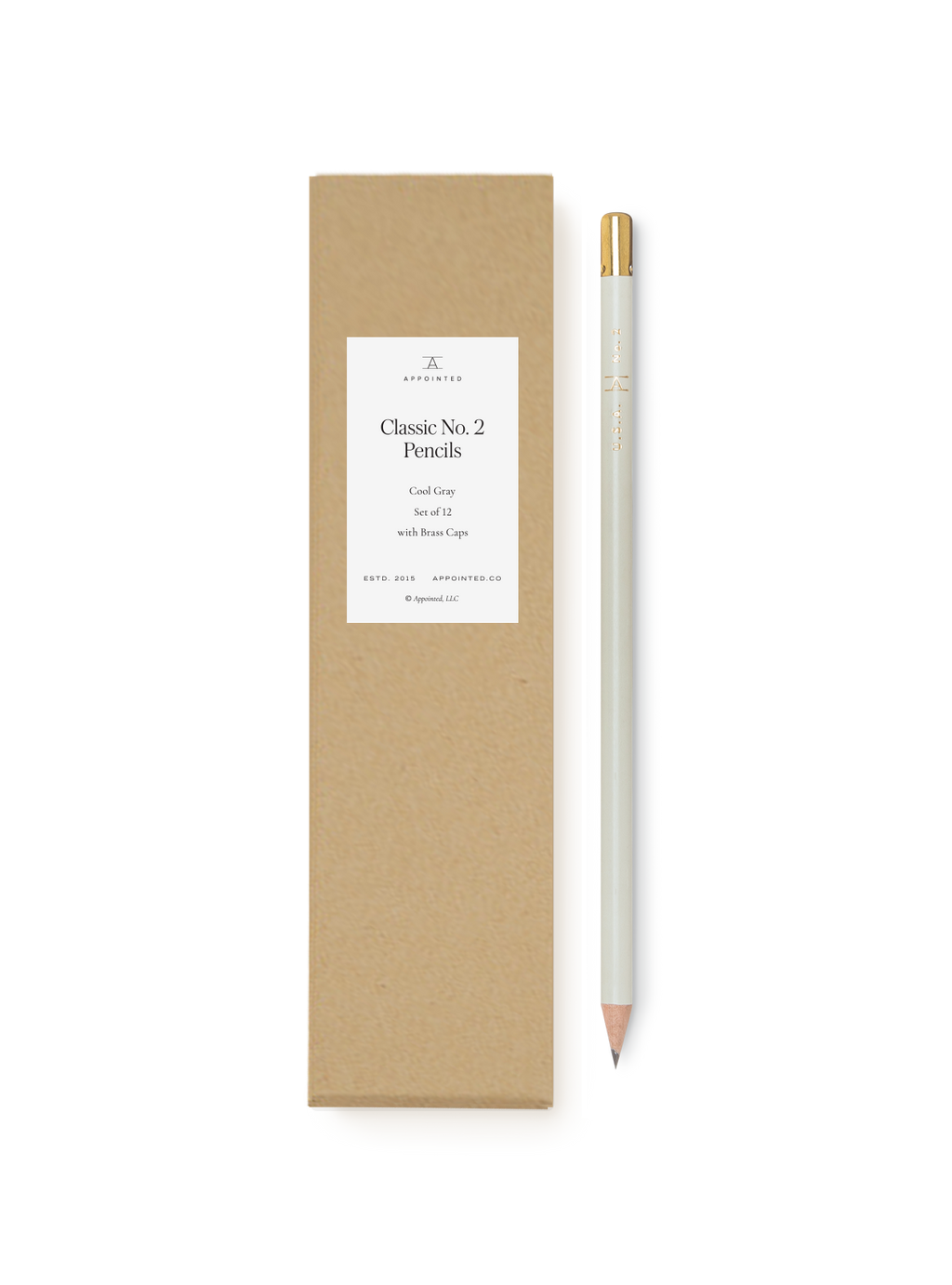 Classic No. 2 Pencil Set in Cool Gray with one pencil