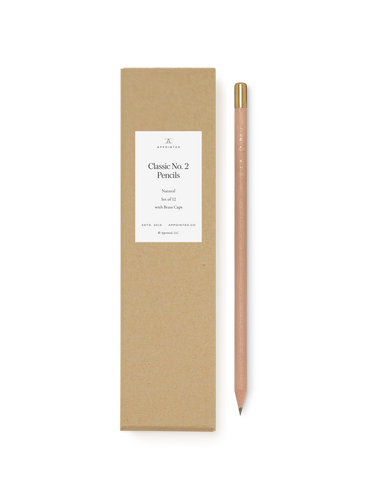 Classic No. 2 Pencil Set in Natural with one pencil