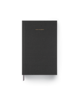 The Appointed 2024 Daily Planner in Charcoal Gray with casebound hardcover and gold foil details || Charcoal Gray