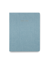 Chambray Blue Monthly Planner closed front view || Chambray Blue