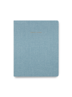 Chambray Blue Monthly Planner closed front view || Chambray Blue