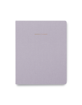Lavender Gray Monthly Planner closed front view || Lavender Gray