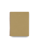 Appointed Dot Grid Workbook in Dove Gray bookcloth with brass wire-o binding front cover || Dune