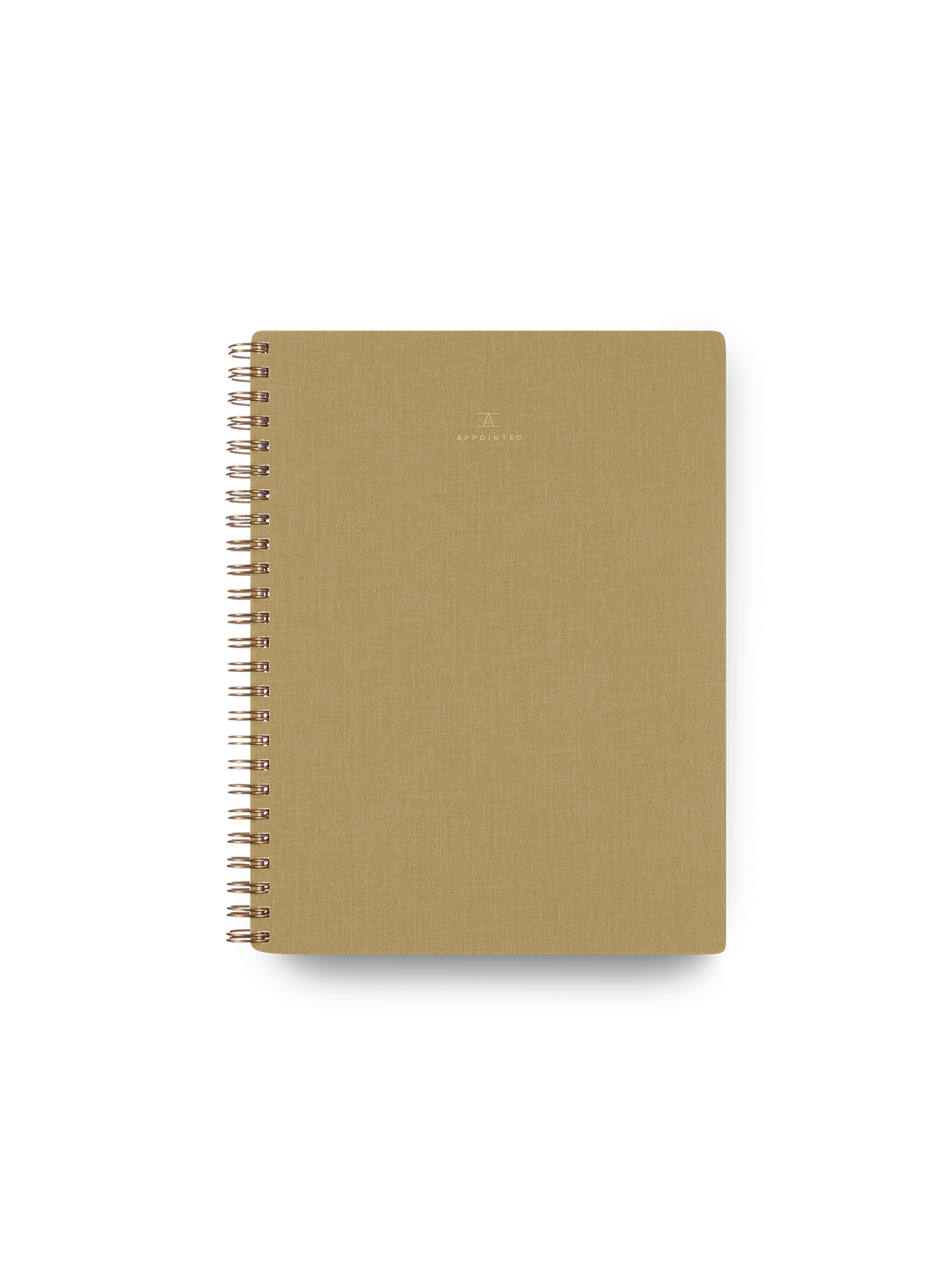 Appointed Dot Grid Workbook in Dove Gray bookcloth with brass wire-o binding front cover || Dune