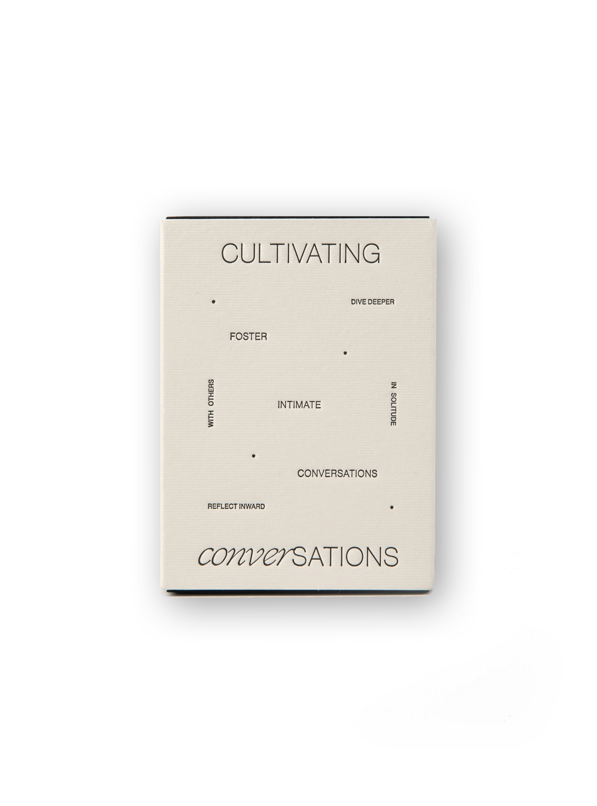 Cultivating conversations card deck top view