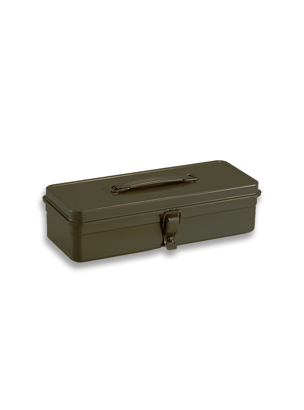 Steel Toolbox Side Angle View || Military Green