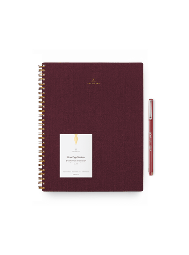 The Pomegranate Set featuring Pomegranate Notebook, Brass Page Markers and Le Pen