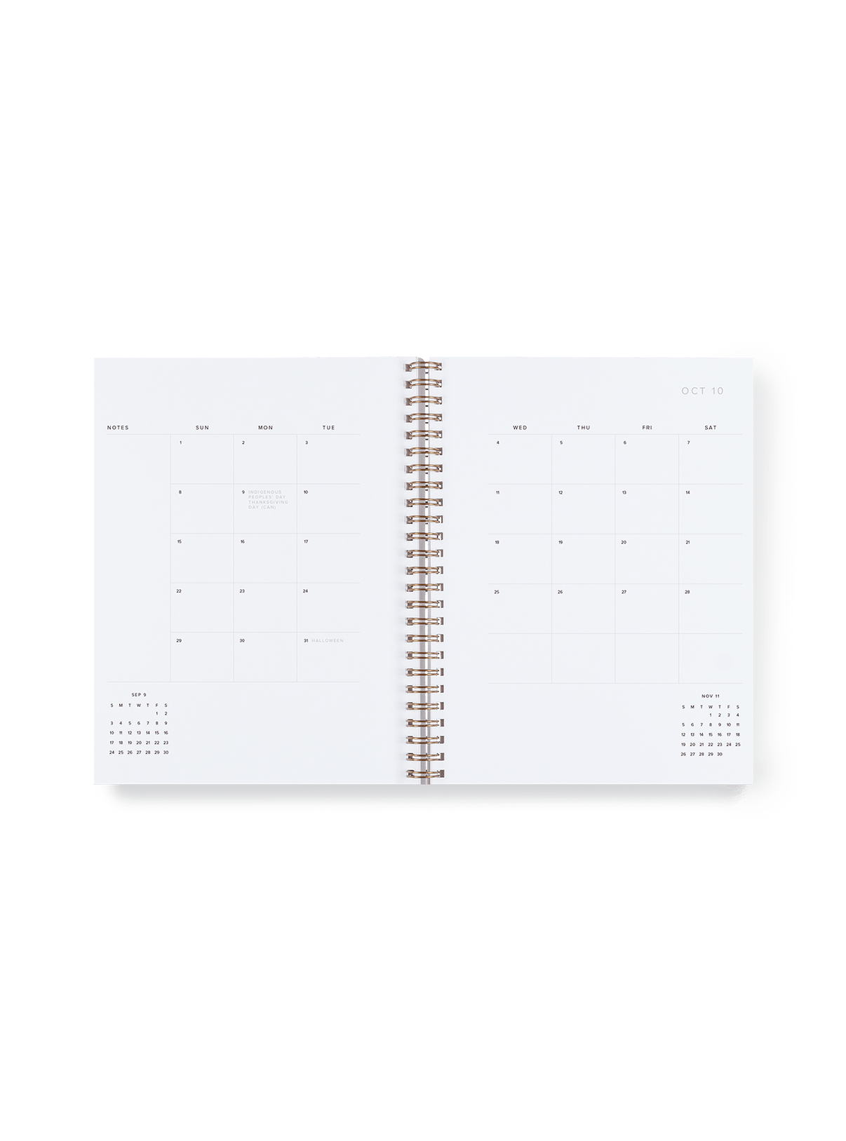 Weekly Grid planner interior monthly view