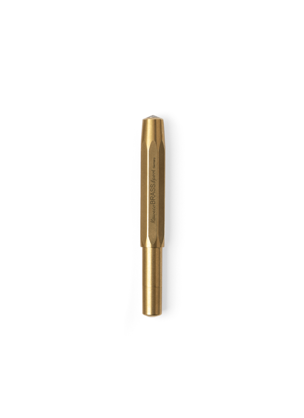 Brass Kaweco Fountain Pen with lid on