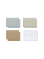 Assorted Card set with embossing, foil stamped details, and 100% cotton envelopes. 