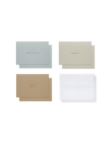 Assorted Card Set in Mist, Gray, and Brown with Envelopes
