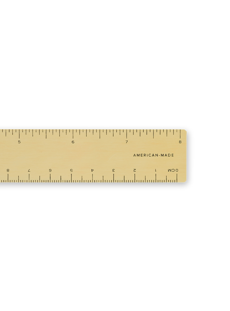 Brass Pocket Ruler - Solid Brass Ruler - Appointed