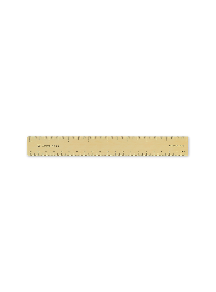 Brass Pocket Ruler - Solid Brass Ruler - Appointed