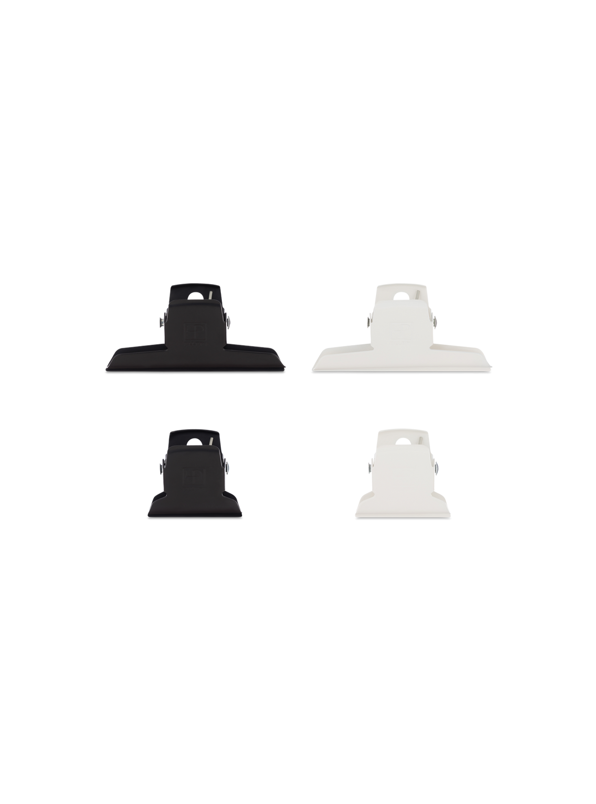 Metal Clips in two colors, black and white, and two sizes, 2