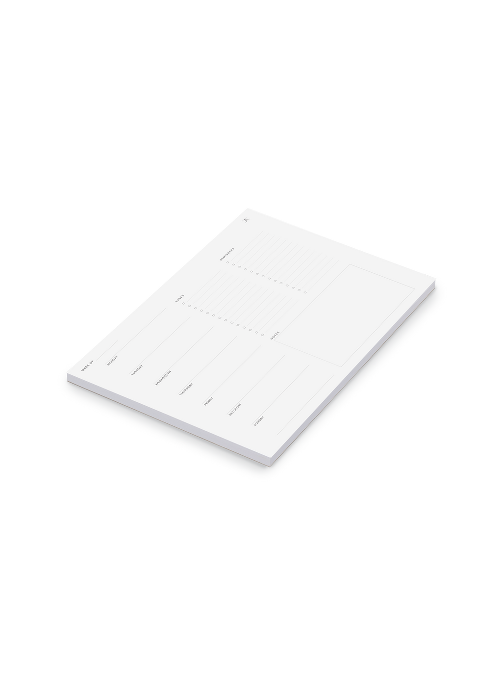 Appointed Weekly Task Pad Side Angle View