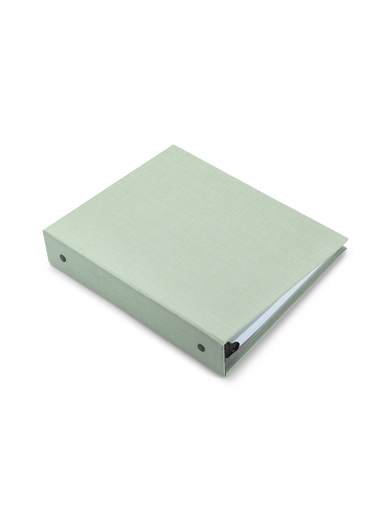 Compact Binder side angle view flat || Mineral Green