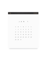 Appointed 2023 Wall Calendar in Charcoal Gray front view || Charcoal Gray