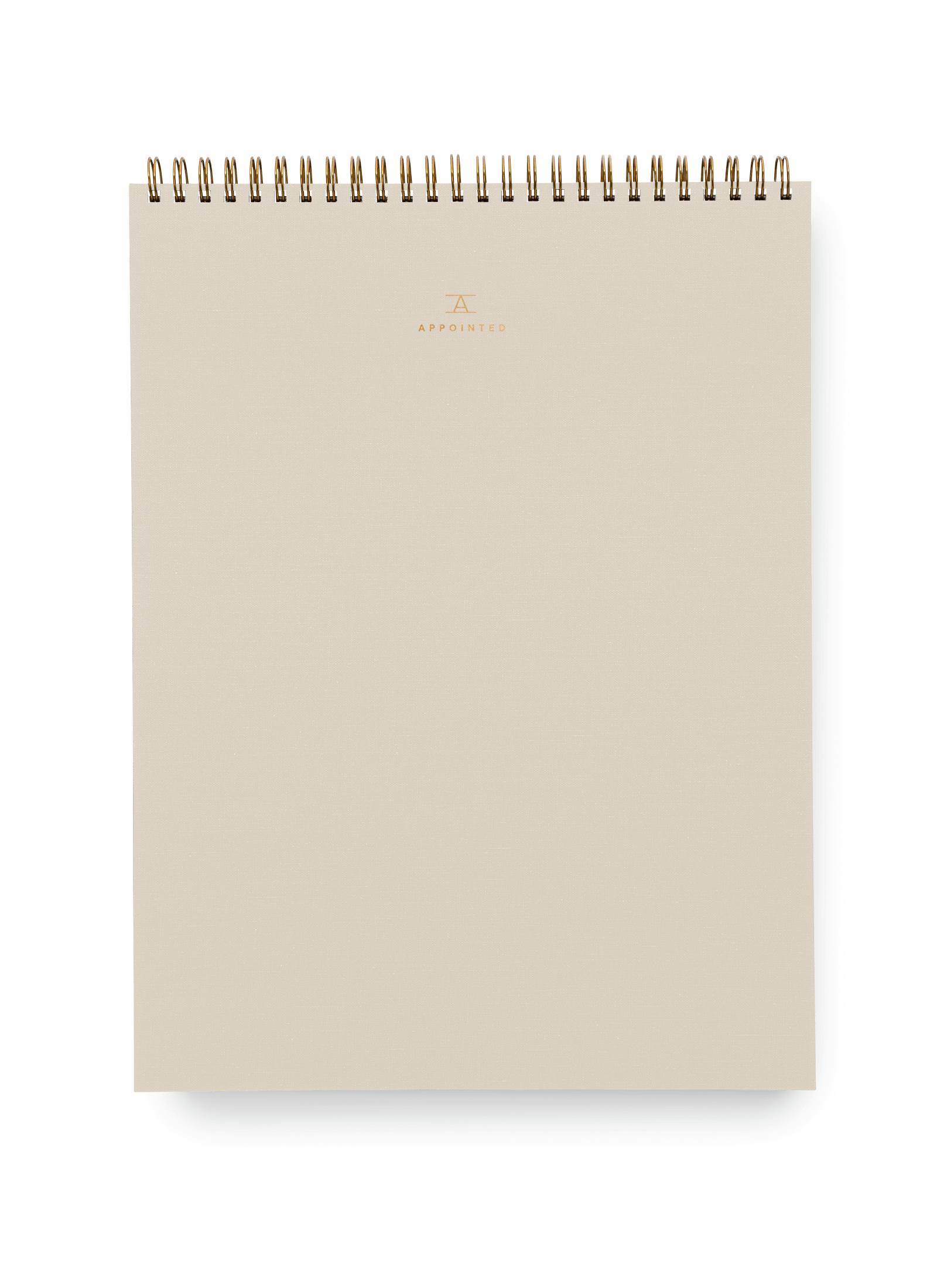 Appointed Artist Pad in Natural Linen with brass wire-o binding || Natural Linen