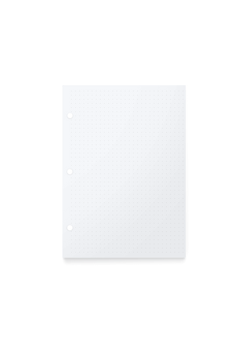 The Appointed Compact Binder Dot Grid Inserts, front view. || Dot Grid