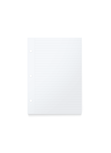 The Appointed Compact Binder Lined Inserts, front view. || Lined